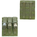 OD GREEN MOLLE Buckled Closure Triple Airsoft MP5 .22/9mm Magazine Mag Pouch