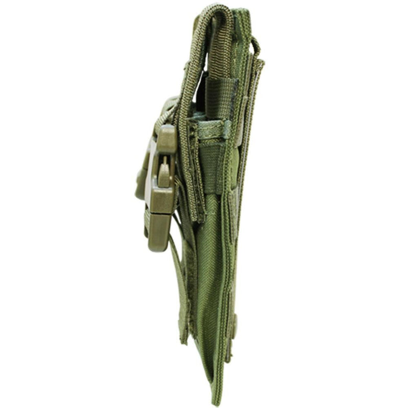 OD GREEN MOLLE Buckled Closure Triple Airsoft MP5 .22/9mm Magazine Mag Pouch