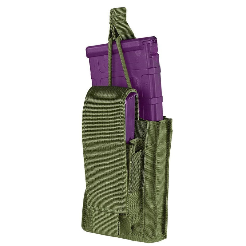 OD GREEN Molle Tactical Single Kangaroo Mag Pouch Gen II Bungee Open Top