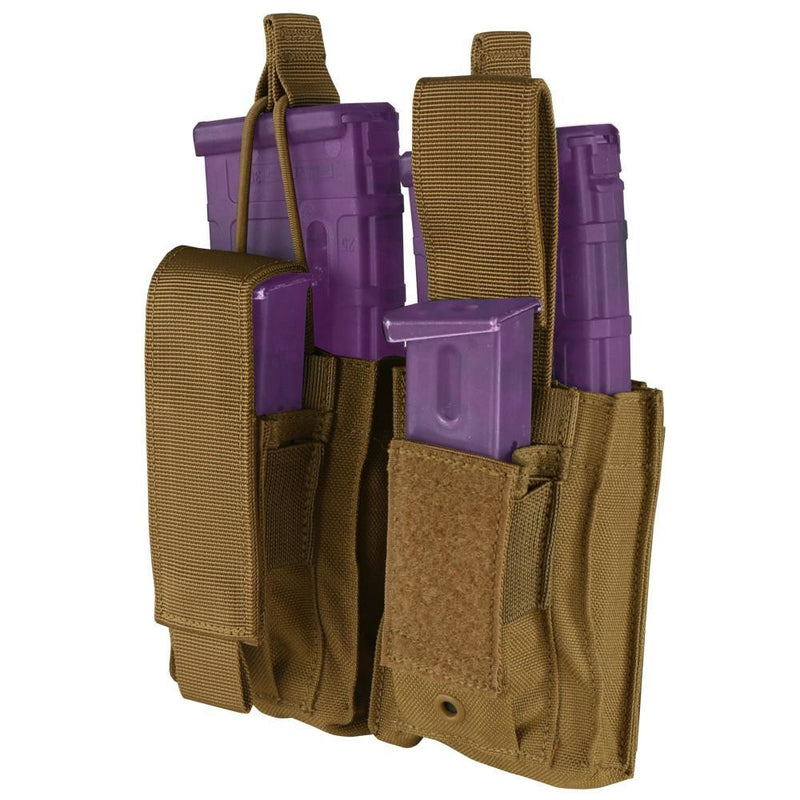 Outdoor GEN II Double Kangaroo Mag Pouch Tactical, Molle Pouch - COYOTE