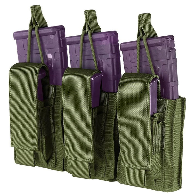 Outdoor GEN II Triple Kangaroo Mag Pouch Tactical, Molle Pouch - OD GREEN