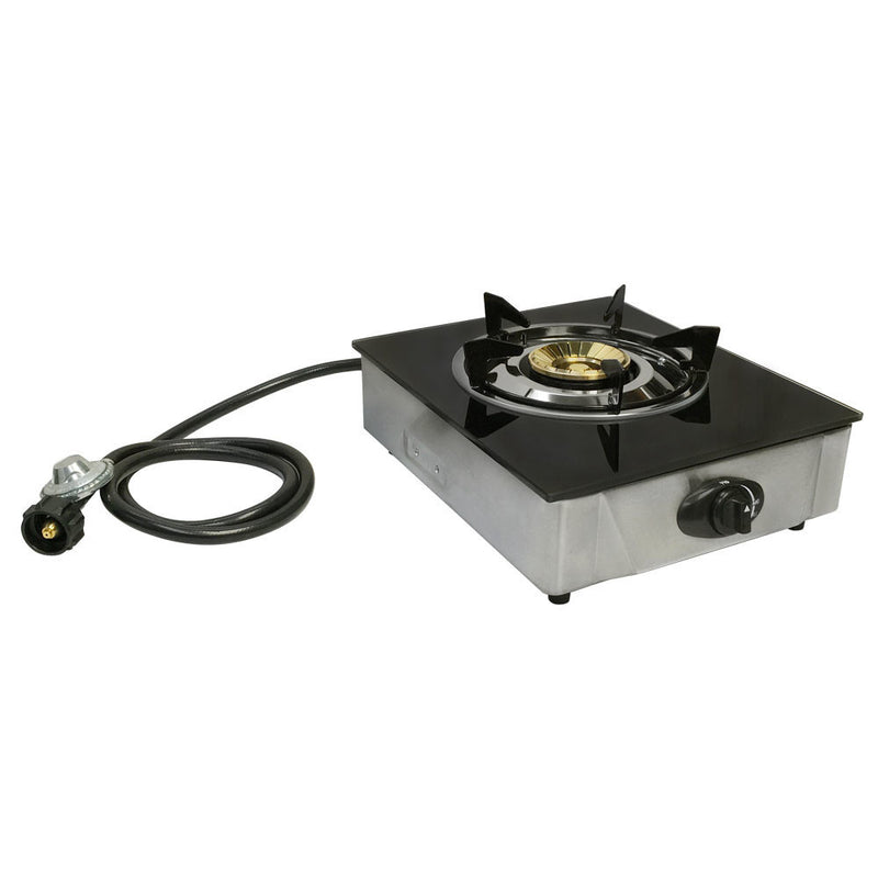 DBM Imports Single Burner Propane Stove 10,000 BTU, Stainless Steel Po