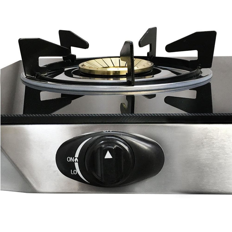 Portable 28" Glass Top Propane Double Stove Dual Gas 2 Burner 20,000 BTU/h Cooktop Cooker Ipg Regulator