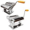 6" Manual Stainless Steel Pasta Maker, Hand Crank Noodle Machine with 3 Pasta Types for Spaghetti, Fettuccine & Lasagna