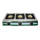 Portable Propane Gas Range 3-Burner Stove Auto Ignition Outdoor Grill Camping Stoves