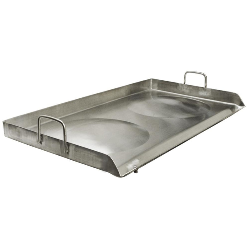 31" x 17" Portable Stainless Steel Double Stove Griddle CONVEX Plancha