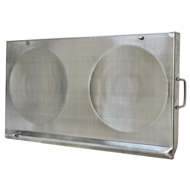 31" x 17" Portable Stainless Steel Double Stove Griddle CONVEX Plancha