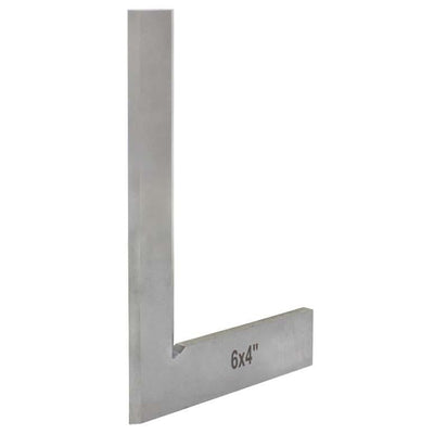 Work Shop Precision Square Bevel Edge Square 6'' Blade x 4'' Beam Steel Hardened Accuracy class H
