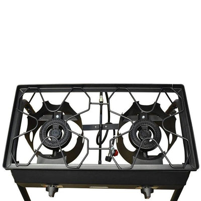 Propane Gas 2 Double High Pressure Burner Outdoor  Stove -AUTO IGNITION