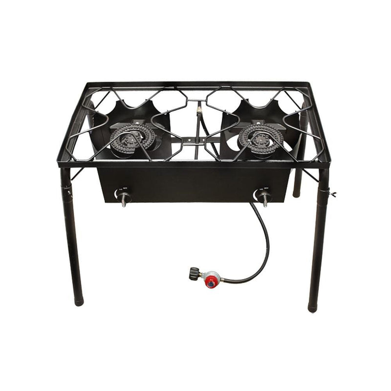 Propane Gas 2 Double High Pressure Burner Outdoor Portable Camping BBQ Stove