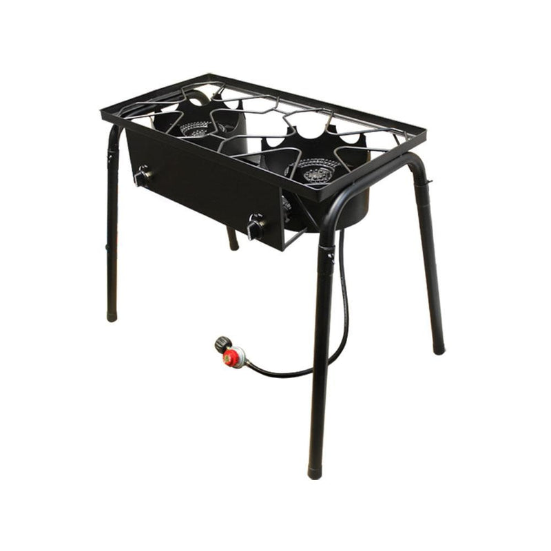 Propane Gas 2 Double High Pressure Burner Outdoor Portable Camping BBQ Stove