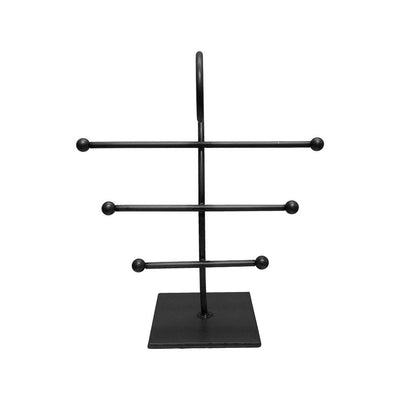 Raw Steel  10''H 3 Bar Jewelry Display Fixture Retail Store Rack