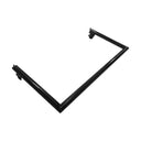 24" Raw Steel Finish Industrial Pipe Rack Hangrail, Retail Display Clothes Hanger Bar Support, Wall Mount Clothing Rack Fixture for Store, Boutique & Closet Organization