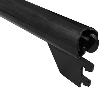 Raw Steel Finish Industrial Pipe Rack Hangrail 24'' Retail Display Fixture