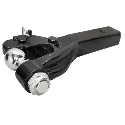 Combo Pintle Hitch with 2" Trailer Ball, for 2" Receivers, 12,000 Lb Capacity