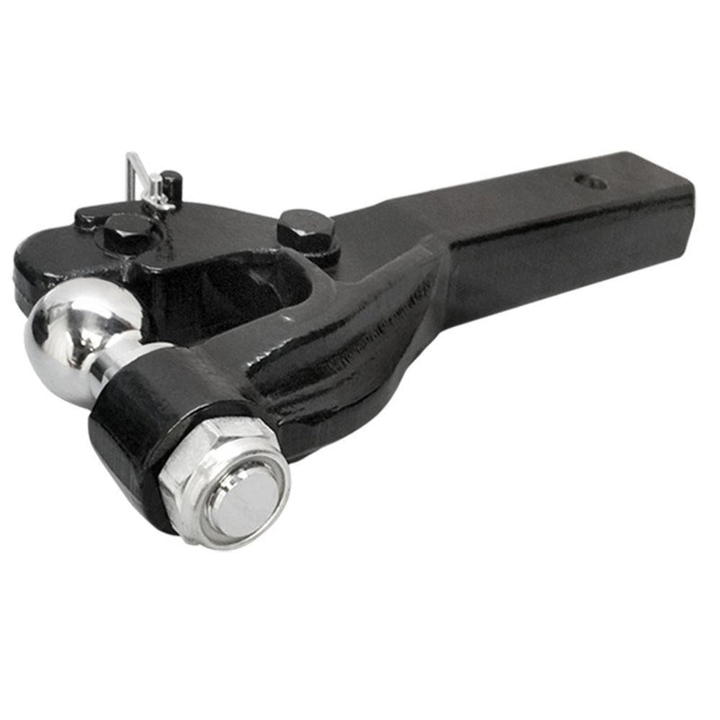 Combo Pintle Hitch with 2" Trailer Ball, for 2" Receivers, 12,000 Lb Capacity