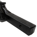 Close up of 2 inch ball and pintle hook trailer hitch attachment