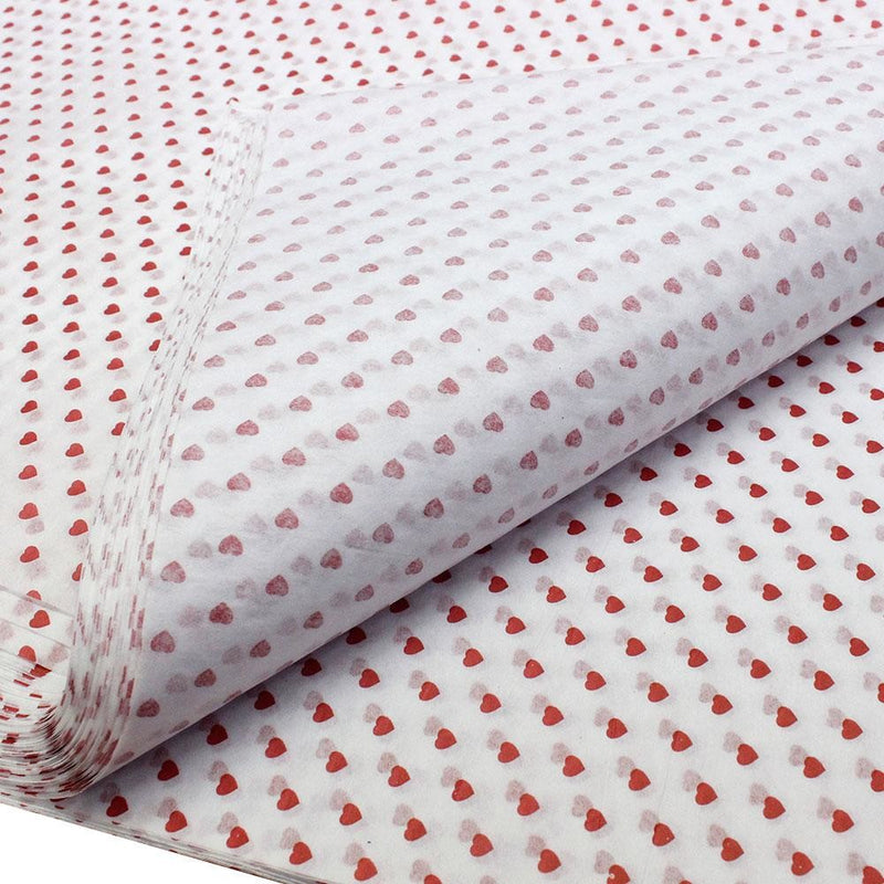 RED HEART Polka Dot Pattern Print Tissue Paper 20" x 30" - 20 PC Gift Wrap Package