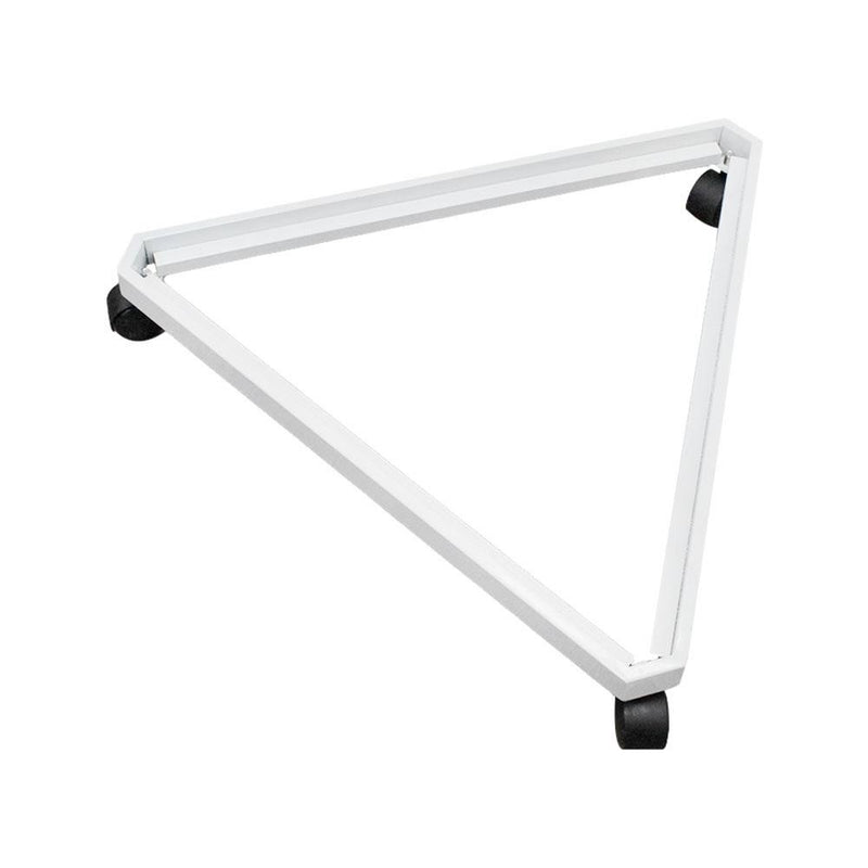 Rolling Triangle Dolly Base 3 Way WHITE Casters 24" x 27" Display Gridwall Panel