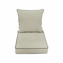 S1 Stone Deep Seat Cushion 24''x 24''x 5'' Back Rest Pillow Outdoor Love Sofa Water Repellent