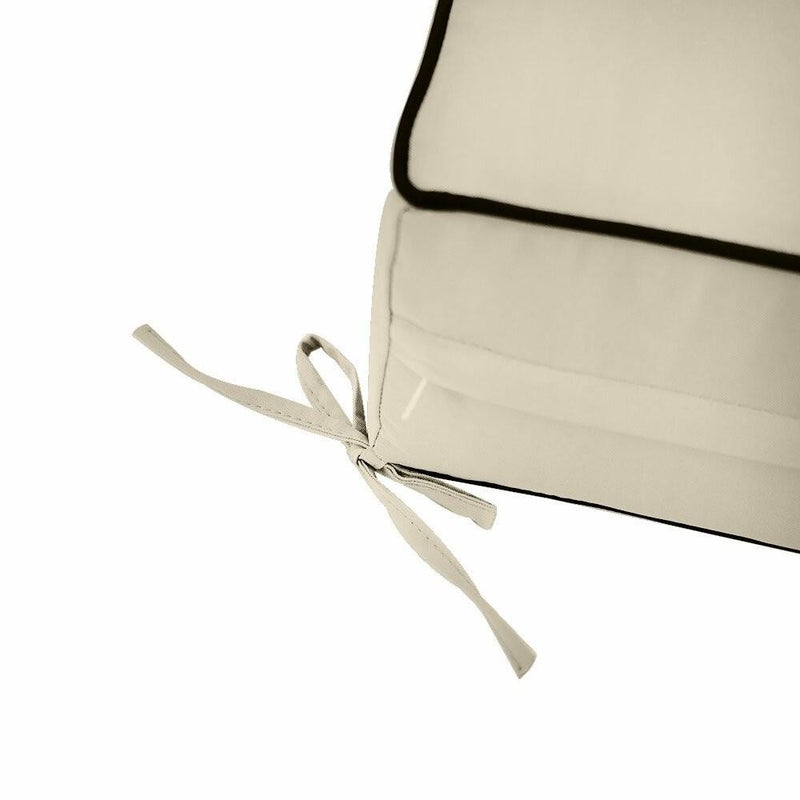 S3  - AD015 Deep Seat Cushion Love Sofa 26 x 30 x 5 Back Rest Pillow Outdoor Polyester Water Repellent
