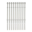 10 Pcs T316 Stainless Steel Extra Long 1/4"-20 Right Hand Threaded Cable Railing Swage Stud End Fitting for 1/8" Cable