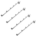 Set 4 Pc Chrome Pegboard 6 Ball  14" Long Waterfall Hanging Fixture Display