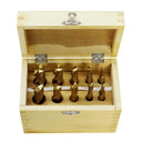 Set Of 10 PC 1/4''-3/4''  HSS 2 & 4 Flut End Mill Set Tin Coated Single End Shank Mills