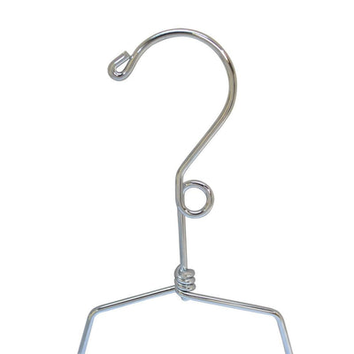 Set Of 10 Pc 16" Dress Hanger Clothes Hangers Display Store Fixture Chrome Finish With Loop