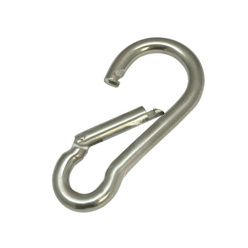 Set Of 10 PC Boat Marine Stainless Steel 316 Spring Snap Hook Carabiner 3/8"  WLL 400 LBS Capacity