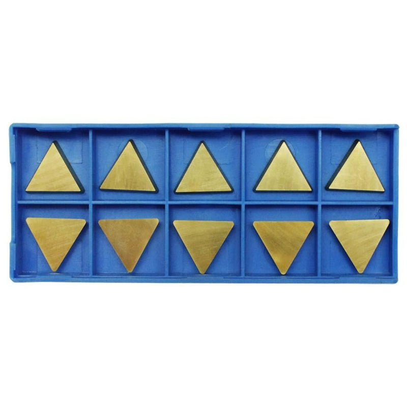 Set of 10 PC Carbide Inserts Blade TPG-322 C6T Tin Coated Grooving Cut-Off Tool