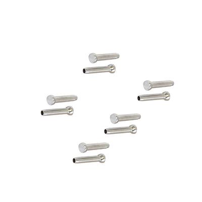 10 Pcs Set 3/16" Cable Railing Swage Stemball Fittings T316 Stainless Steel For Wood Post