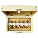 Set of 10 Pcs 4 Flute High Speed Steel End Mill Tin Coated Center Cutting