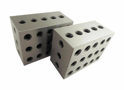 Set Of 2 PC 2 3 4 Metal Blocks 23 Holes Milling Drilling Machining Precision Block