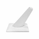 2 Pcs 2-1/8" White Faux Leather Single Finger Ring Display - Jewelry Ring Holder Stand for Engagement & Wedding Rings, Retail Showcase & Counter Display