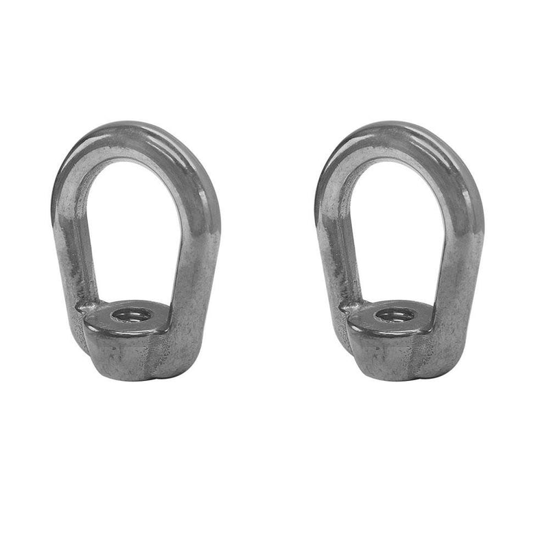 Set Of 2 PC 3/8" UNC Tap Thread Boat Marine Eye Nut Stainless Steel T304 1,100 LBS Capacity