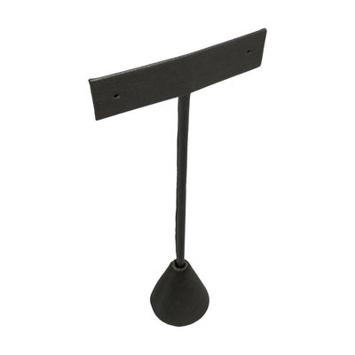Set Of 2 Pc 5-1/2'' High Slate Gray Leatherette Single Earring Display Fixture Retail Store Showcase