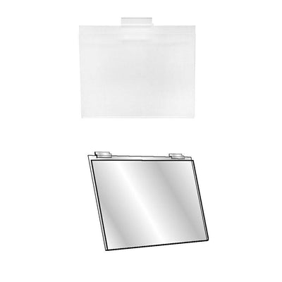 Set Of 2 Pc 5-1/2''H x 7''W Clear Acrylic Slatwall Lucite Frame Retail Display