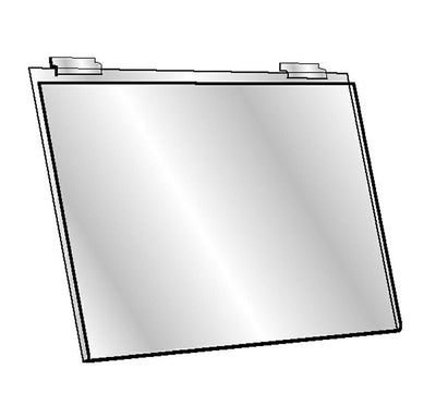Set Of 2 Pc 5-1/2''H x 7''W Clear Acrylic Slatwall Lucite Frame Retail Display