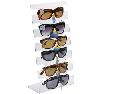 Set Of 2 Pc 6 Pairs Lucite Acrylic Eyeglass Display Holder Countertop Eyewear