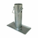 Set of 2 Pcs 7-1/2'' Tall Trailer Jack Foot Plate Lock Pin RV 2,000 Lbs Galvanized