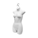 Set Of 2 PC Women Torso Female Plastic Hanging Mannequin Body Shape Form White