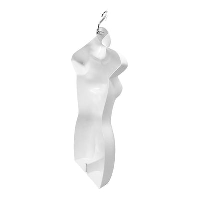 Set Of 2 PC Women Torso Female Plastic Hanging Mannequin Body Shape Form White