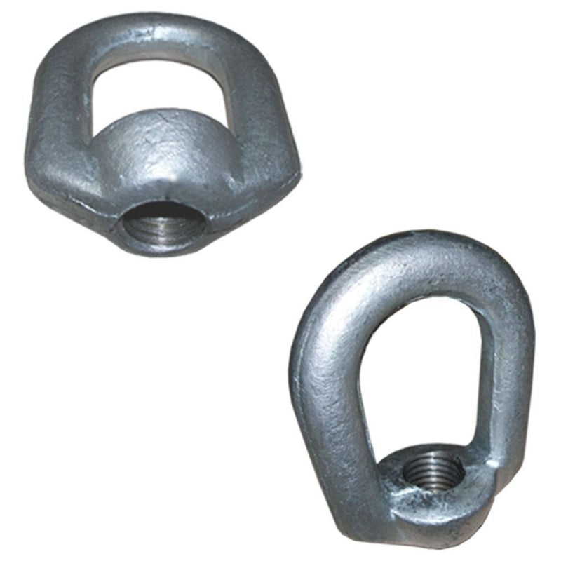 Set of 2 Pcs 7/8" x 1" Tap Threaded Hot Dipped Galvanized Forged Eye Nut 9,000 Lb Cap Working Load