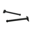 Set Of 4 Pc 12'' Shelf Support Pipe Style Faceout for Wall Mounted Retail Fixture Pipeline Black