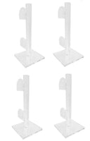 Set of 4 Pc 2 Tier Sunglasses Display Eyewear Stand Holder Counter Top Free Standing - Clear Lucite Acrylic