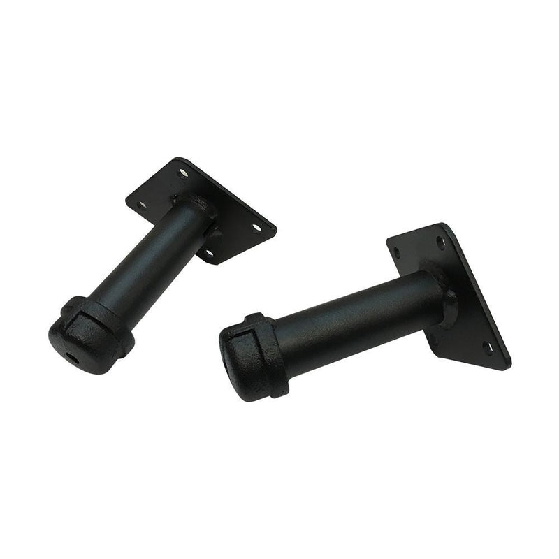 Set Of 4 Pc 3" Pipe Style Shelf Support Faceout for Wall Mounted Retail Fixture Pipeline Black