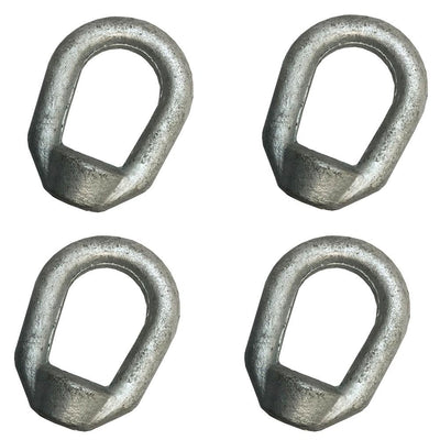 Set Of 4 PC 5/8" X 3/4"-10 Threaded Eye Nut Hot Dipped Galvanized Forged 5,200 LBS Capacity