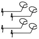 Durable Gloss Black gridwall display hook for hats and caps retail setup