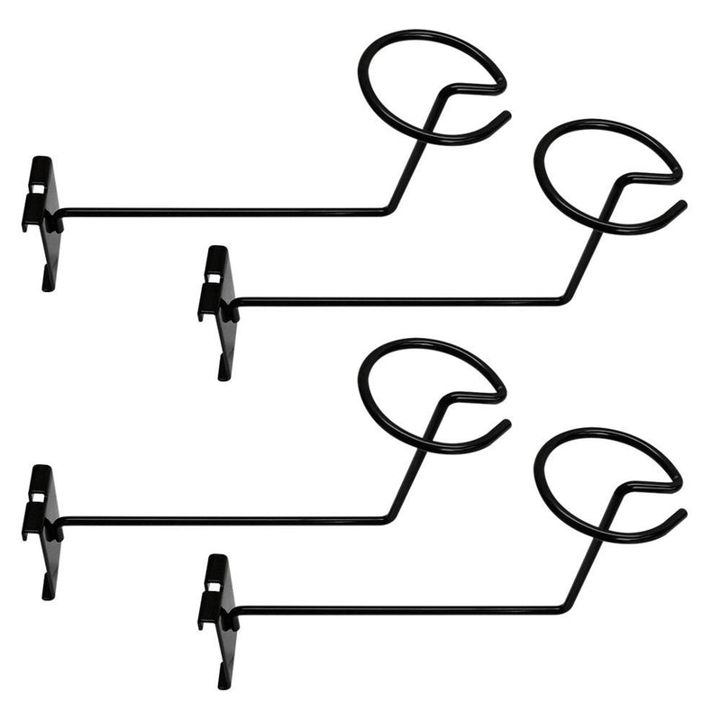 Set Of 4 Pc GLOSS BLACK Hat Racks Wire Grid Wall Cap Slat Panels Gridwall Display Hook Retail Store